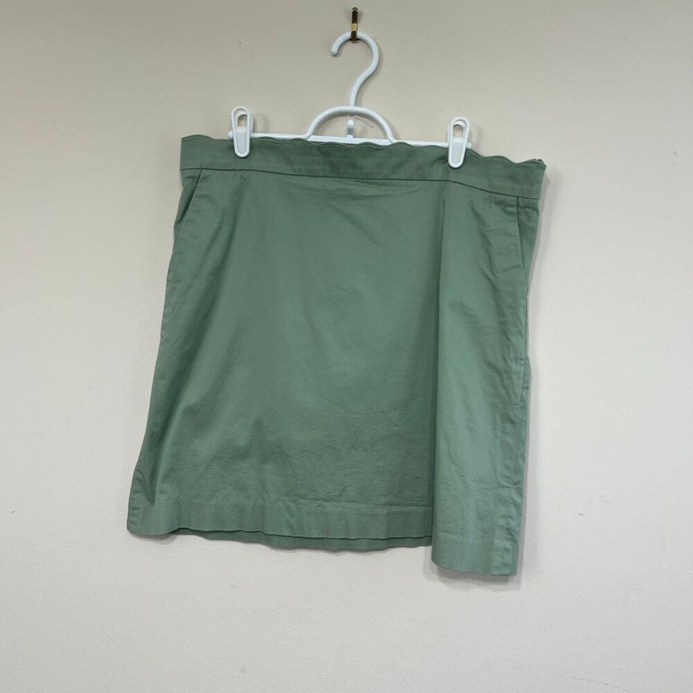 Brooks Brothers 346 Mini A-Line Skirt Scalloped Trim 12 women